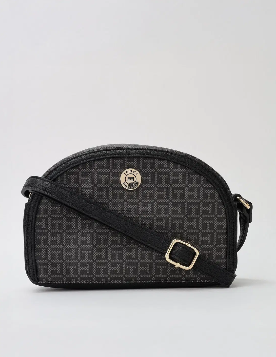 Tommy Hilfiger Logo Crossbody Bag Black Monogram
